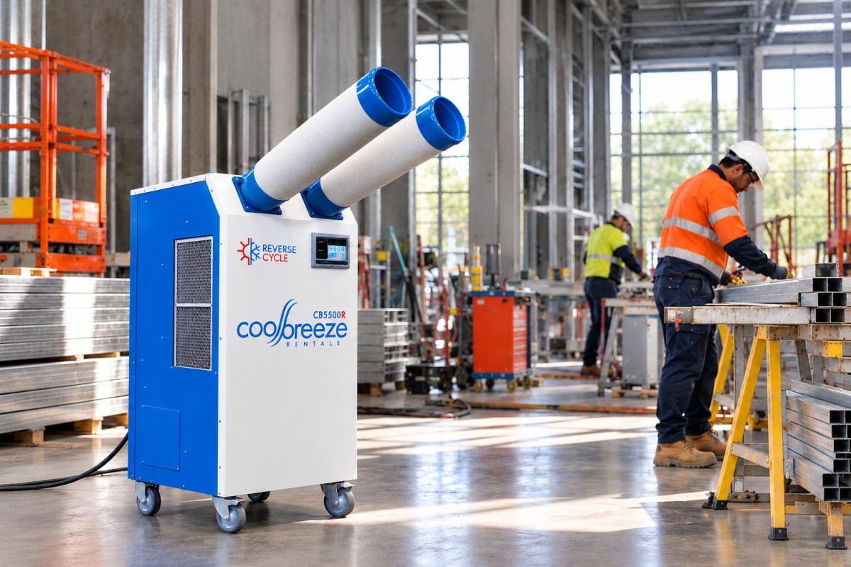 Industrial spot cooler from Cool Breeze Rentals